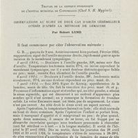 0131 - Page 129 - Mémoires. Travail de la clinique otologique de l'hôpital municipal de Copenhague... Observations au sujet de deux cas d'abcès cérébelleux opérés d'après la méthode de Lemaître. Par Robert Lund