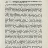 0179 - Page 177 - Sociétés savantes. Société bruxelloise d'oto-rhino-laryngologie. Année 1924. 25 janvier 1924. Hicguet. - Odontalgies d'origine sinusale / 28 mars 1924. Fallas. - Un nouveau cas d'hémorragie grave après amygdalotomie chez un homme de 37 ans