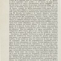 0180 - Page 178 - Sociétés savantes. Société bruxelloise d'oto-rhino-laryngologie. Année 1924. 28 mars 1924. Heyninx. - Impétigo de la lèvre supérieure avec cellulite streptococcique galopante labio-jugale sous-maxillaire et sublinguale droite