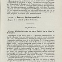 0183 - Page 181 - Sociétés savantes. Société bruxelloise d'oto-rhino-laryngologie. Année 1924. 30 mai 1924. Fallas. - Hémiatrophie congénitale de la face et de la langue / Jauquet. - Jaugeage du sinus maxillaire / 25 juillet 1924. Heyninx. Méningite grave par carie du toit de la caisse et de l'antre