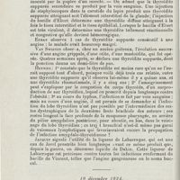 0192 - Page 190 - Sociétés savantes. Société bruxelloise d'oto-rhino-laryngologie. Année 1924. 28 novembre 1924. Fallas et Nuyens. - Thyroïdite suppurée aiguë / 19 décembre 1924. Van Swieten et Eeman... Epithélioma de la cloison du nez