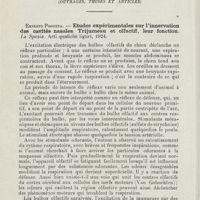 0214 - Page 212 - Revue analytique (Ouvrages, thèses et articles). Ernesto Podesta. - Etudes expérimentales sur l'innervation des cavités nasales. Trijumeau et olfactif, leur fonction. La Spezia... [Lapouge]