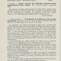 0218 - Page 216 - Revue analytique (Ouvrages, thèses et articles). G.-A.-D. Arthur. - Un cas de granulome malin des fosses nasales. Journ. of. Laryng. and. Otol... [Quirin] / Palumbo. - Action curative de l'infection streptococcique érysipélateuse dans l'ozène. Boll. mal. Or. Gola e nasa-n-or... [Lapouge] / I. Fernandez Seco. - Traitement de l'ozène par les vaccins microbiens. Rap. Cong. nat. Sc. med.... sect. d'O.-R.-L. in Rev. Esp. de L.-O.-R...
