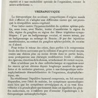 0433 - Page 431 - Mémoires. Les phénomènes sympatiques en rhinologie (Syndrome sphéno-palatin) (suite). Par E. Halphen... Avec la collaboration du Dr Terracol... Symptomatologie / Thérapeutique