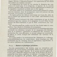 0460 - Page 458 - Sociétés savantes. Ve Congrès allemand d'O.-R.-L. Breslau, 28-30 mai 1925. Sternberg. - La physiologie et la pathologie de la muqueuse des voies respiratoires / Halle. - Suture et plastique palatines