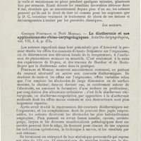 0500 - Page 498 - Revue analytique (Ouvrages, thèses et articles). Henri Bourgeois et Gaston Poyet. - La diathermie chirurgicale dans le traitement de certaines affections non cancéreuses des voies aériennes supérieures. Acta Oto-Laryngologica... / Georges Portmann et Noël Moreau. - La diathermie et ses applications oto-rhino-laryngologiques. Acta Oto-laryngologica...