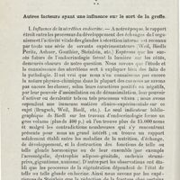 0592 - Page 590 - Mémoires. Greffe des tissus osseux, cartilagineux et graisseux en oto-laryngologie au point de vue biologique, expérimental et clinique. Par le Professeur Bourak... Importance de l'infection de la greffe / Autres facteurs ayant une influence sur le sort de la greffe