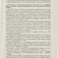 0623 - Page 621 - Sociétés savantes. Société de laryngologie des hôpitaux de Paris. Séance du 18 novembre 1925. R. Maduro (présenté par M. Lemaître). - Trois cas de septicémie d'origine otique guéris par transfusion de sang / M. Hoffmann... présenté par le Dr Hautant. - Traumatisme cranien, lésion labyrinthique avec dissociation nystagmique