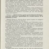 0725 - Page 723 - Sociétés savantes. IIIe Congrès de la Société tchécoslovaque d'oto-laryngologie. Prague 31 mai et 1er juin 1924. Tesar. - Contribution à l'histologie de la surdité traumatique / Hornicek. - Quels sont les agents qui facilitent le développement des affections syphilitiques de l'oreille interne et en modifient le cours