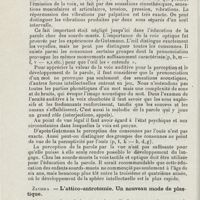 0726 - Page 724 - Sociétés savantes. IIIe Congrès de la Société tchécoslovaque d'oto-laryngologie. Prague 31 mai et 1er juin 1924. Seemann. - La perception acoustique et optique de la parole / Zaviska. - L'attico-antrotomie. Un nouveau mode de plastique