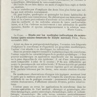 0739 - Page 737 - Revue analytique (Ouvrages, thèses et articles). Raymond Vilenski. - Emploi de l'adrénaline dans l'anesthésie locale en O.-R.-L. Thèse de Paris, 1925, Arnette éditeur / Le Clerc. - Etude sur les multiples indications du scuroforme (para-amino-benzoate de butyle normal) Thèse, Paris, novembre 1925