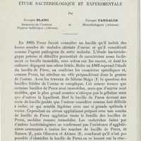0798 - Page 796 - Mémoires. Les bacilles fétides de l'ozène. Étude bactériologique et expérimentale. Par Georges Blanc... et Georges Pangalos...