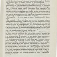 0832 - Page 831 - Sociétés savantes. Société de laryngologie des hôpitaux de Paris. Séance du 13 janvier 1926. MM. Halphen et Aubin. - Deux cas de sinusite maxillaire chez l'enfant / MM. André Bloch et Joseph Lemoine. - (Présentation de malades). Surdité post-méningitique en voie d'amélioration. Rééducation possible ?