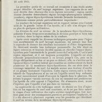 0876 - Page 875 - Revue analytique (Ouvrages, thèses et articles). Lafite-Dupont et Sekonvitch. - Etude anatomo-chirurgicale du nerf laryngé supérieur. Un nouveau procédé pour l'anesthésie et pour la résection du nerf laryngé supérieur. Gazette hebdomadaire de sciences médicales de Bordeaux