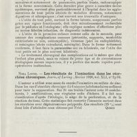 0896 - Page 895 - Revue analytique (Ouvrages, thèses et articles). Sargnon. - Les otites moyennes aiguës et latentes de la première enfance. Journal de médecine de Lyon... / Nora Lister. - Les résultats de l'ionisation dans les otorrhées chroniques. Journ. Of Laring... [Quirin]