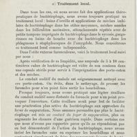 0945 - Page 944 - Mémoires. (Travail du service de M. le Professeur agrégé Lemaître). Le bactériophage d'Hérelle et ses applications en oto-rhinologie. Par Pierre Camus. a) Traitement local