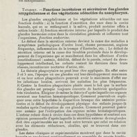 1112 - Page 1112 - Sociétés savantes. IVe Congrès roumain d'oto-rhino-laryngologie. Bucarest, 25, 26 octobre 1925. Daraban. - Aspergillose auriculaire / Tatarsky. - Fonctions incrétoires et sécrétoires des glandes amygdaliennes et des végétations adénoïdes du nasopharynx