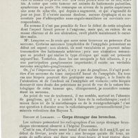 1132 - Page 1132 - Sociétés savantes. Société de laryngologie des hôpitaux de Paris. Séance du 14 avril 1926. J. Tarneaud. - Tumeur de l'amygdale / Rouget et Lemariey. - Corps étranger des bronches