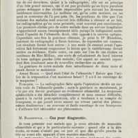 1145 - Page 1145 - Sociétés savantes. Société de laryngologie des hôpitaux de Paris. Séance du 14 avril 1926. M. Ramadier. - Empyème clos sphénoïdal et névrite optique. Diagnostic / M. Baldenweck. - Cas pour diagnostic