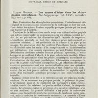 1149 - Page 1149 - Revue analytique (Ouvrages, thèses et articles). Jacques Maliniak. - Les causes d'échec dans les rhinoplasties correctrices. The Laryngoscope...