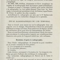 1159 - Page 1159 - Mémoires. Travail du service du Dr L. Baldenweck. Valeur clinique de la radiographie de l'os temporal. Par le Dr P.-L. Magnien... Historique / Étude radiographique de l'os temporal