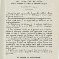 1195 - Page 1195 - Mémoires. Les paralysies laryngées. Essai d'interprétation pathogénique. Par H. Proby... Au point de vue pathogénique