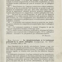 1221 - Page 1221 - Revue analytique (Ouvrages, thèses et articles). Moulines. - Les suppurations oculaires consécutives à l'empyème frontal. Thèse Lyon, 1925 / Mark Gottlieb. - La symptomatologie et le traitement préventif de la cécité rhinogène. Laryngoscope... [Dr Quirin]