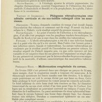 0216 - Page 216 - Congrès. Ve Congrès roumain d'oto-rhino-laryngologie. Bucarest, 24, 25 octobre 1926. Em. Daraban. - De la surdi-mutité / Tsetsou et Andreescu. - Phlegmon rétropharyngien avec adénite cervicale et oto-mastoïdite subaiguë chez un nourrisson / Prédescu-Rion. - Malformation congénitale du cavum / I. Jovin. - Le lympho-épithéliome nasopharyngien. Relation d'une variété de tumeur épithéliale très radiosensible