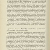 0218 - Page 218 - Congrès. Ve Congrès roumain d'oto-rhino-laryngologie. Bucarest, 24, 25 octobre 1926. Fotiade. - Les brûlures du larynx avec la solution de soude caustique / Costiniu et Radian. - Nouvelles contributions au traitement de l'ozène par autohémothérapie