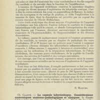 0380 - Page 368 - Revue analytique (Ouvrages, thèses et articles). Oreille interne. L. Baldenweck. - Leçons sur l'exploration de l'appareil vestibulaire... Vigot frères, édit. Paris, 1927 [R. Maduro] / Ch. Claoué. - La capsule labyrinthique. Considérations anatomiques anatomo-pathologiques et cliniques. In Gazette hebdomadaire des sciences médicales de Bordeaux...