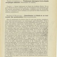 0903 - Page 891 - Sociétés savantes. VIe Congrès roumain d'oto-rhino-laryngologie. Bucarest 29 et 30 octobre 1927. Schiller... - Contribution au traitement des épistaxis profuses / Tzetzu et Andreesco. - Traitement chirurgical de la rhinite atrophique ozéneuse / Bratesco et Racoviano. - Contribution à l'étude et au traitement des pansinusites / Bratesco et Racoviano. - La sympathectomie péricarotidienne dans l'ozène