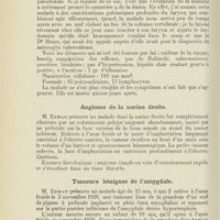 1206 - Page 1194 - Sociétés savantes. Compte rendu des séances de la Société bruxelloise d'oto-rhino-laryngologie 1927. Par le Dr Coelst... Séance du 28 janvier 1927. A propos d'une affection du larynx déjà présentée / Angiome de la narine droite / Tumeurs bénignes de l'amygdale / Stomatite spécifique