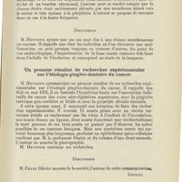 1211 - Page 1199 - Sociétés savantes. Compte rendu des séances de la Société bruxelloise d'oto-rhino-laryngologie 1927. Par le Dr Coelst... Séance du 25 mars 1927. Une imperforation de la choane / Un premier résultat de recherches expérimentales sur l'étiologie gingivo-dentaire du cancer