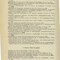 1284 - Page 1272 - Index alphabétique. Table des matières. 6. Oesophage, trachée, bronches / 7. Palais. Voile du palais