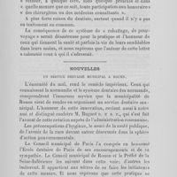 0078 - Page 77 - L’honneur professionnel / Nouvelles. Un service dentaire municipal à Rouen