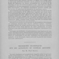 0416 - Page 449 - Kystes périostiques et abcès dentaires par le Dr Th. David / Recherches statistiques sur les affections du système dentaire par M. Paul Dubois