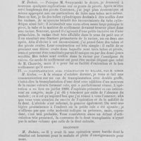 0078 - Page 67 - Société d’odontologie de Paris. Compte rendu général annuel par M. Blocman. Compte rendu de la Séance du mardi 8 janvier 1890. Dons pour le musée / Transplantation avec présentation du malade, par M. Godon