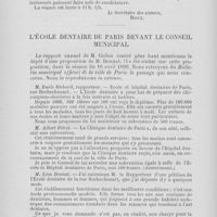 0191 - Page 172 - Association générale des dentistes de France et société civile de l'école et de l'hôpital dentaires de Paris. Séance du 18 mars 1890 / L'école dentaire de Paris devant le conseil municipal
