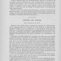 0197 - Page 178 - Pourquoi le compte-rendu du congrès dentaire international n'est-il pas encore publié ? / Lettre de Suisse par A. Thioly