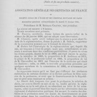 0301 - Page 274 - Les solutions actuelles par Assimilation de l’exercice de l’art dentaire à l’exercice de la médecine les solutions actuelles (Suite) (Suite et fin au prochain numéro) / Association générale des dentistes de France et société civile de l’école et de l'hôpital dentaire de Paris. Assemblée générale extraordinaire du mardi 11 février 1890