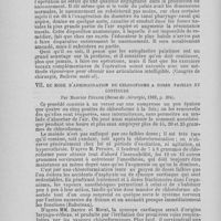 0413 - Page 378 - Revue de thérapeutique. Traitement des troubles de la parole dans les divisions congénitales palatines. Hygiène et traitement de la première dentition (Montl) / Du mode d'administration du chloroforme à doses faibles et continues par Maurice Péraire (Revue de chirurgie, 1889)