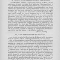 0524 - Page 481 - Miscellanea. Importance séméiotique du rebord gingival de Frédéric et Thompson dans la phtisie tuberculeuse (Munch. Med. Woch. Pratique médicale) / L’abrasion et les maladies des dents chez les singes (Dental record) / Un cas d’empoisonnement par la cocaïne (Société de médécine d'Amiens)