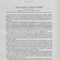 0010 - Page 1 - Obturations d’émail fondu par M. P. Dubois