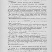 0084 - Page 76 - Société d’odontologie de Paris. Rapport de la commission nommée pour étudier la proposition de M. Godon relative à des modifications aux statuts par M. G. Viau. Séance du mardi 13 janvier 1891. IPrésentation d'un nouveau moteur dentaire, par M. Heymen / IIPrésentation d’une pile secondaire, par M. Chardin / IPrésentation d’un modèle d'articulateur, par M. Bidaut