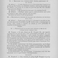 0195 - Page 171 - Société d’odontologie de Paris. Séance du mardi 3 mars 1891. Travail à pont, par M. Heidé / IDiscussion suit l’installation thermo-airhydrique de M. Foulon / IIDiscussion du procédé de fixation des appareils de prothèse de M. Dall / IPrésentation de divers dons offerts au musée de l’école par M. Choquet fils