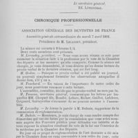 0199 - Page 175 - Chronique professionnelle. Association générale des dentistes de France
