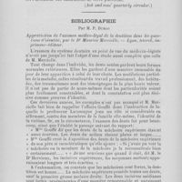 0224 - Page 200 - Revue de l’étranger. IIRendons à César ce qui appartient à César (Ash and sons’ quarterly circular) / Bibliographie par M. P. Dubois. Appréciation de l'examen médico-légal de la dentition dans les questions d'identité, par le Dr Maurice Merciolle. — Lyon, Storck, imprimeur-éditeur