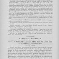 0422 - Page 370 - Chronique professionnelle. Violation de contrat entre un dentiste titulaire d’un cabinet et ses opérateurs / Revue de l'étranger. Les arcades dentaires dans les cranes des australiens aborigènes. (British Journal of Dental Science)