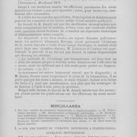 0433 - Page 381 - Bibliographie par M. P. Dubois. De l'empyème latent de l'antre d'Hygmore. Etude accompagnée de 22 observations inédites recueillies à la clinique du Dr Lichtwitz de Bordeaux par le Dr M. Jeanty. Feret et fils éditeurs, Cours de l'Intendance, Bordeaux 1891 / Miscellanea. Sur une variété de stomatite diphtéroide à staphylocoques. Stomatite impétigineuse (Société médicale des Hôpitaux, 26 juin, Bulletin médical)