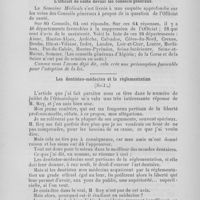 0462 - Page 410 - Chronique professionnelle. Les articles signés n’engagent pas le comité de redaction / L’officiat de santé devant les conseils généraux / Les dentistes-médecins et la réglementation (Suite)